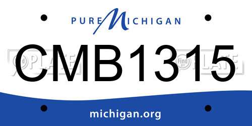 CMB1315 Michigan License Plate