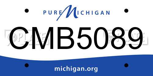 CMB5089 Michigan License Plate