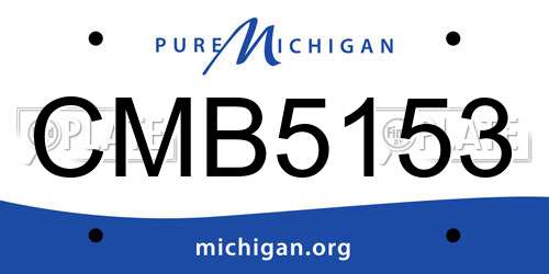CMB5153 Michigan License Plate