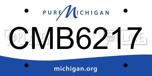 CMB6217 Michigan License Plate