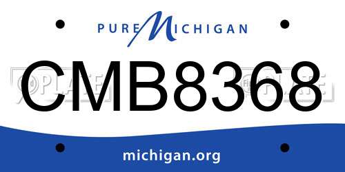 CMB8368 Michigan License Plate
