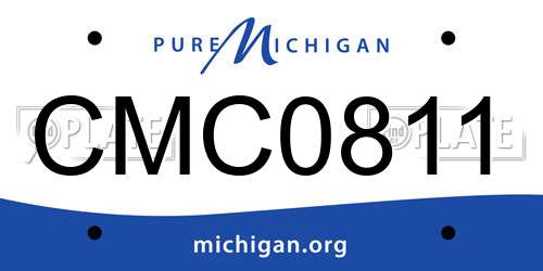 CMC0811 Michigan License Plate
