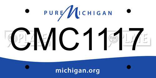 CMC1117 Michigan License Plate