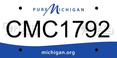 CMC1792 Michigan License Plate