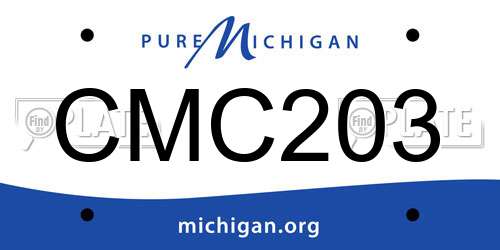 CMC203 Michigan License Plate