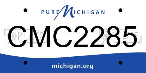 CMC2285 Michigan License Plate