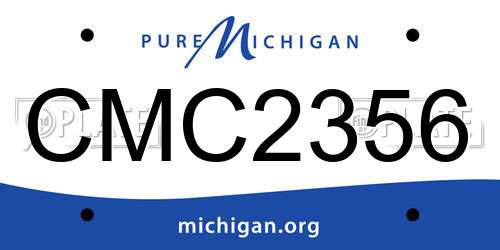 CMC2356 Michigan License Plate