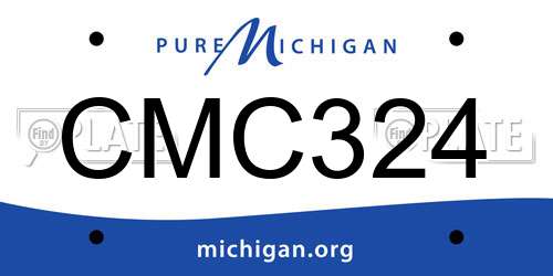 CMC324 Michigan License Plate