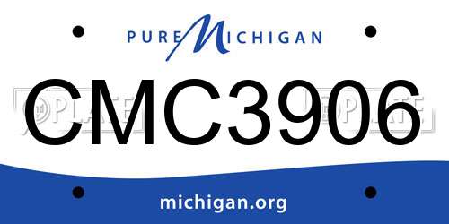 CMC3906 Michigan License Plate