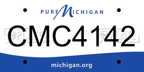 CMC4142 Michigan License Plate