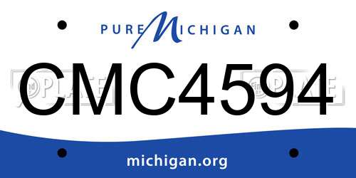 CMC4594 Michigan License Plate