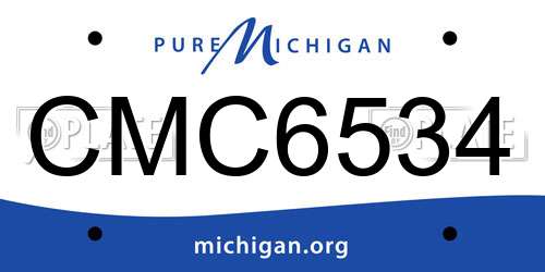 CMC6534 Michigan License Plate