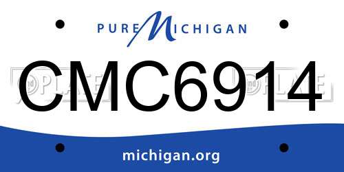 CMC6914 Michigan License Plate