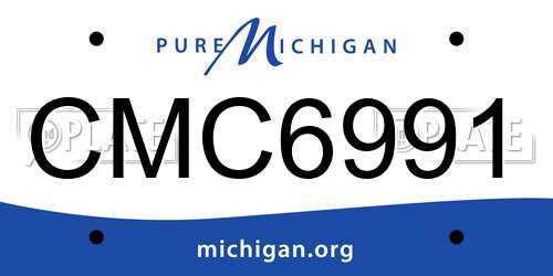 CMC6991 Michigan License Plate
