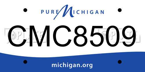 CMC8509 Michigan License Plate