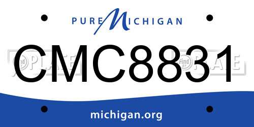 CMC8831 Michigan License Plate
