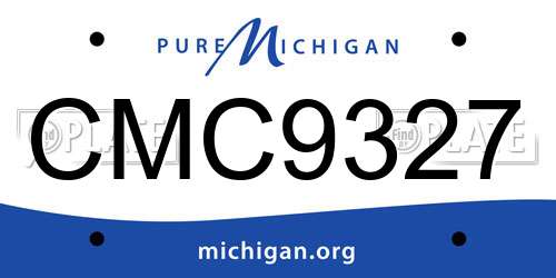CMC9327 Michigan License Plate