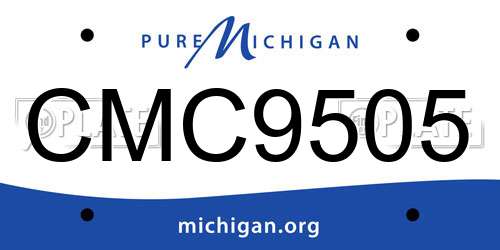 CMC9505 Michigan License Plate