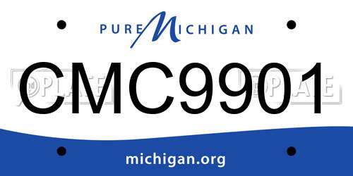 CMC9901 Michigan License Plate