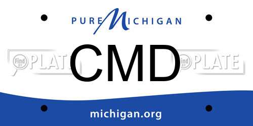 CMD Michigan License Plate
