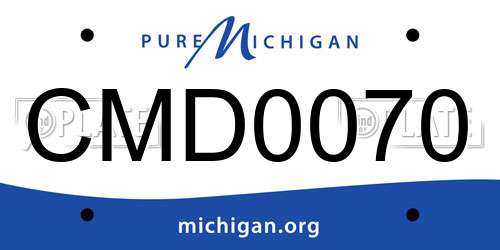 CMD0070 Michigan License Plate