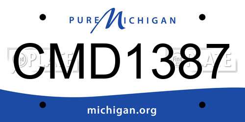 CMD1387 Michigan License Plate