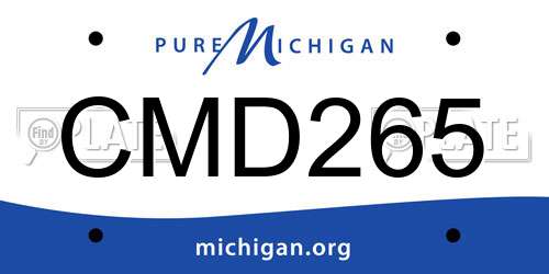 CMD265 Michigan License Plate
