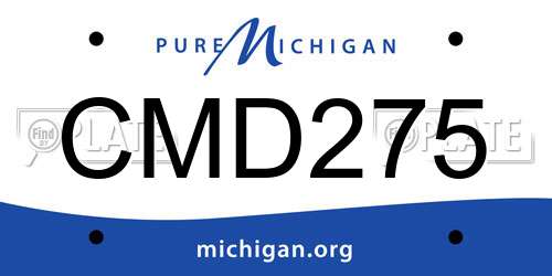 CMD275 Michigan License Plate