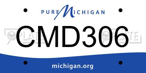 CMD306 Michigan License Plate