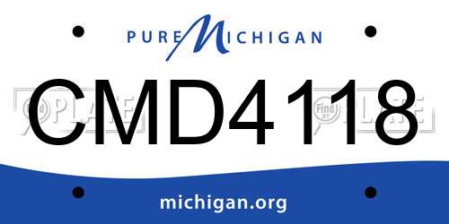 CMD4118 Michigan License Plate