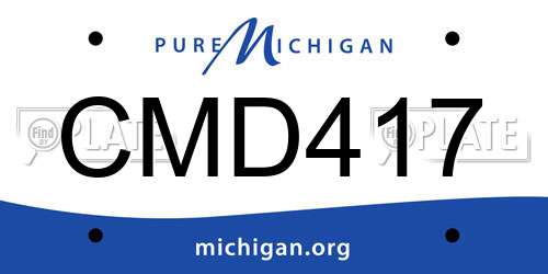 CMD417 Michigan License Plate