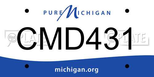 CMD431 Michigan License Plate