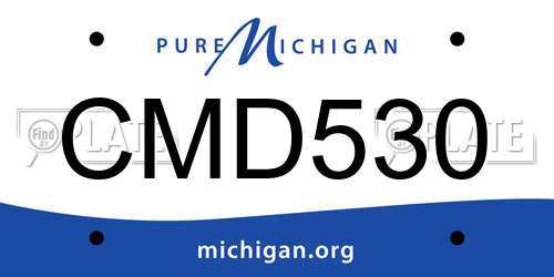 CMD530 Michigan License Plate