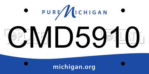 CMD5910 Michigan License Plate