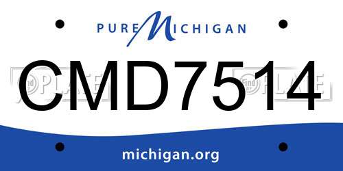 CMD7514 Michigan License Plate