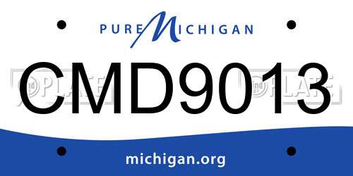 CMD9013 Michigan License Plate