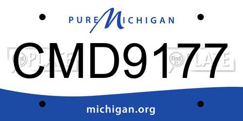 CMD9177 Michigan License Plate