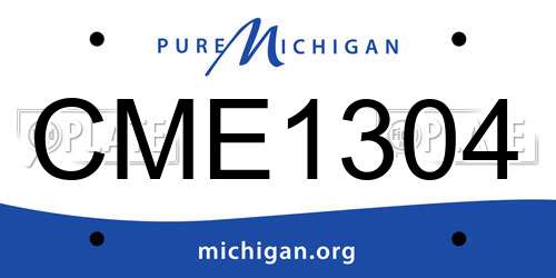 CME1304 Michigan License Plate