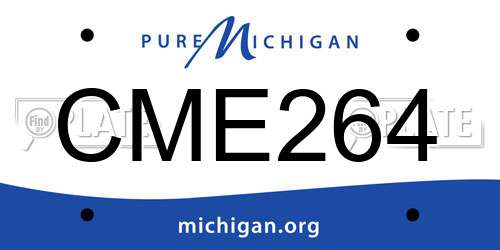 CME264 Michigan License Plate