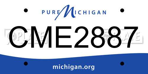 CME2887 Michigan License Plate
