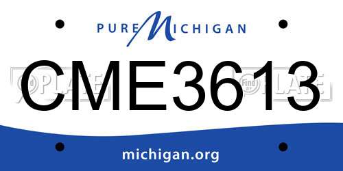 CME3613 Michigan License Plate
