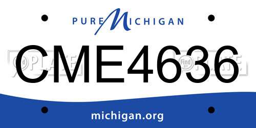 CME4636 Michigan License Plate