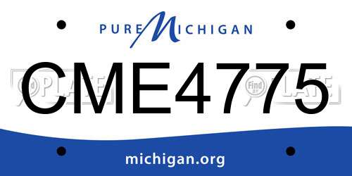 CME4775 Michigan License Plate