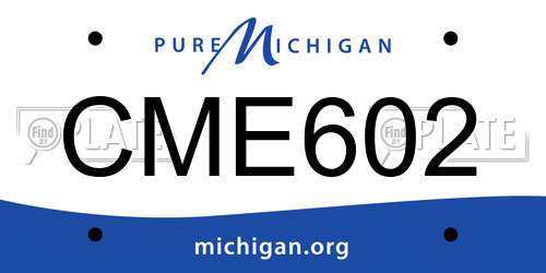 CME602 Michigan License Plate