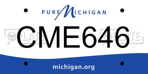 CME646 Michigan License Plate