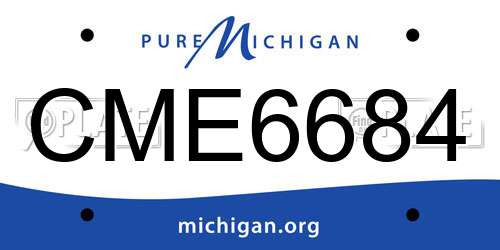 CME6684 Michigan License Plate
