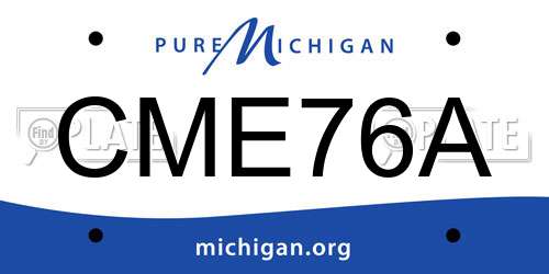 CME76A Michigan License Plate