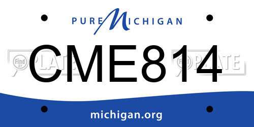 CME814 Michigan License Plate