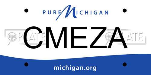 CMEZA Michigan License Plate