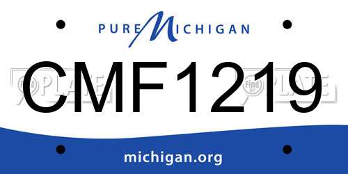 CMF1219 Michigan License Plate